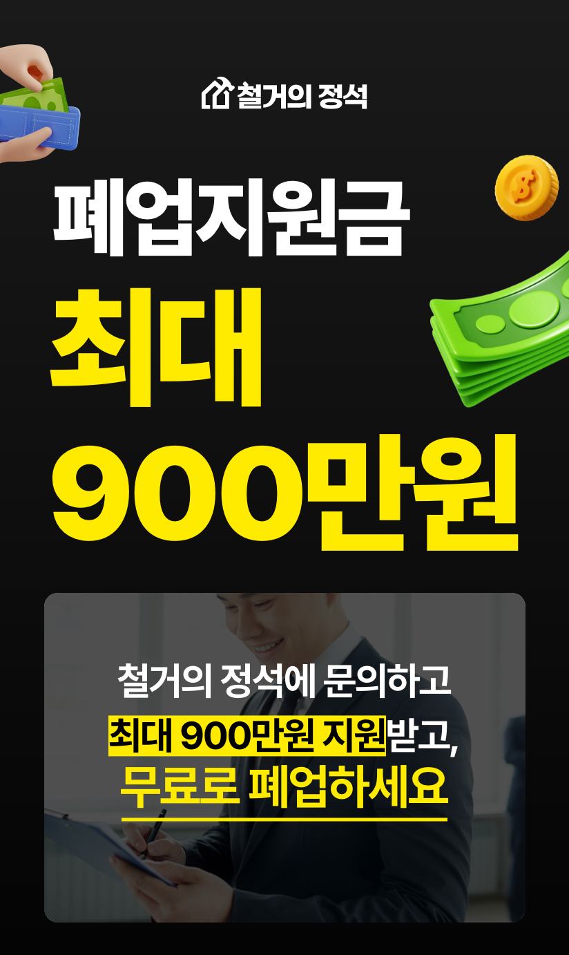 폐업지원금 최대 900만원